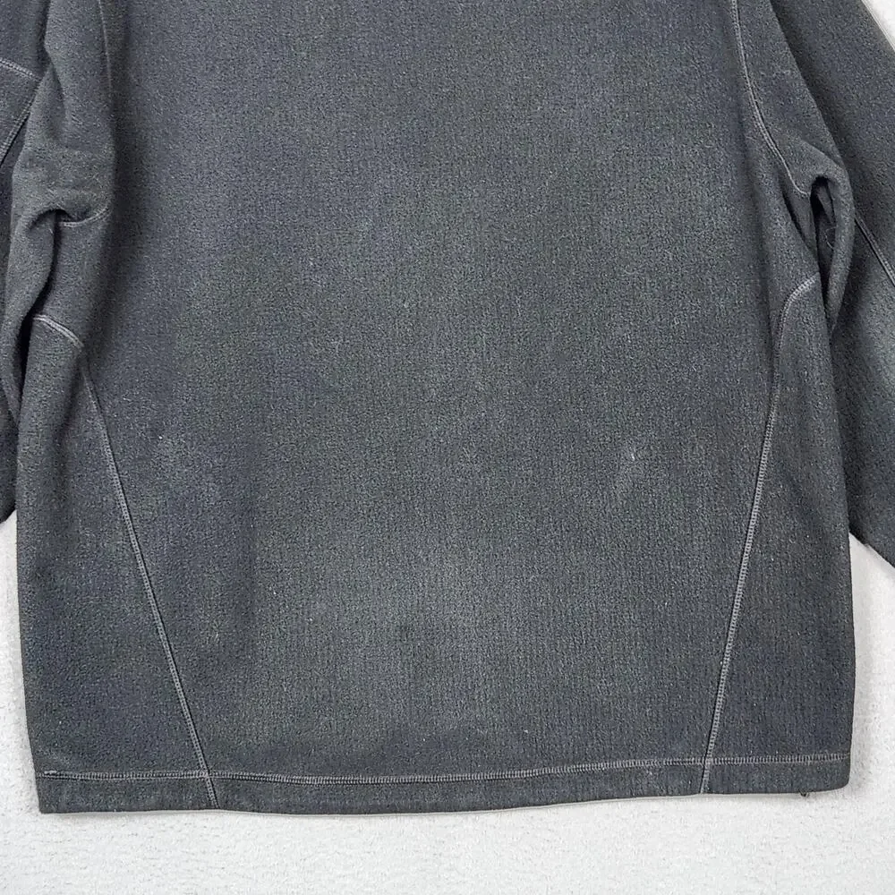 NORTH FACE Jacket Mens Large Black WindWall Full Zip Fleece Outdoors Hiking Warm
